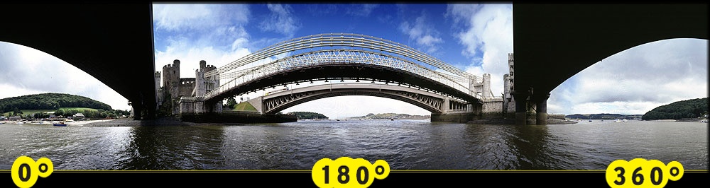 1992 project Bridge over Europe: 66 famous bridges of Europe, in one image: 75 meters long. Placed for European Commission in Sevilla 1992 and for JFK-Airport New-York