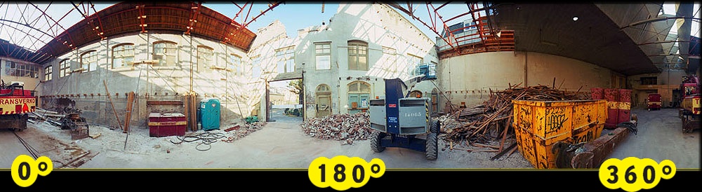 Picture of the inside of the old coffeebean factory before complete demolishion by the Zaanse Ontwikkelings Maatschappij